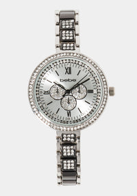 Two-Tone Silver & Gun Metal