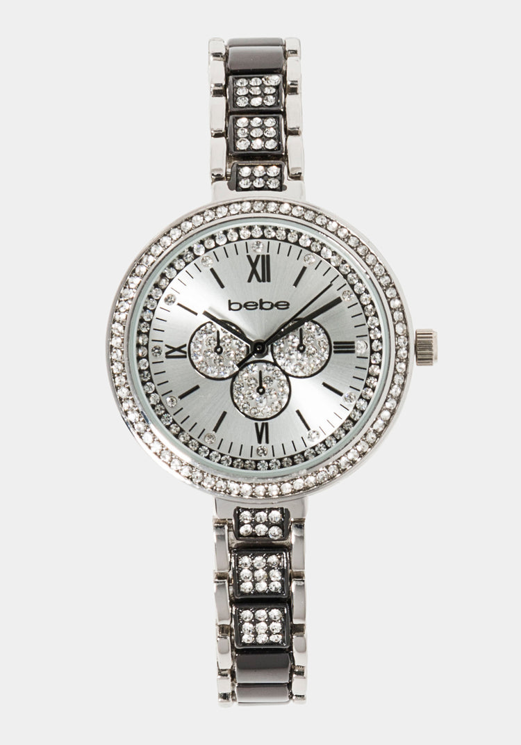 Two-Tone Silver & Gun Metal