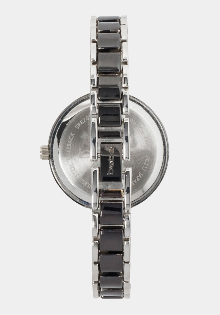Two-Tone Silver & Gun Metal