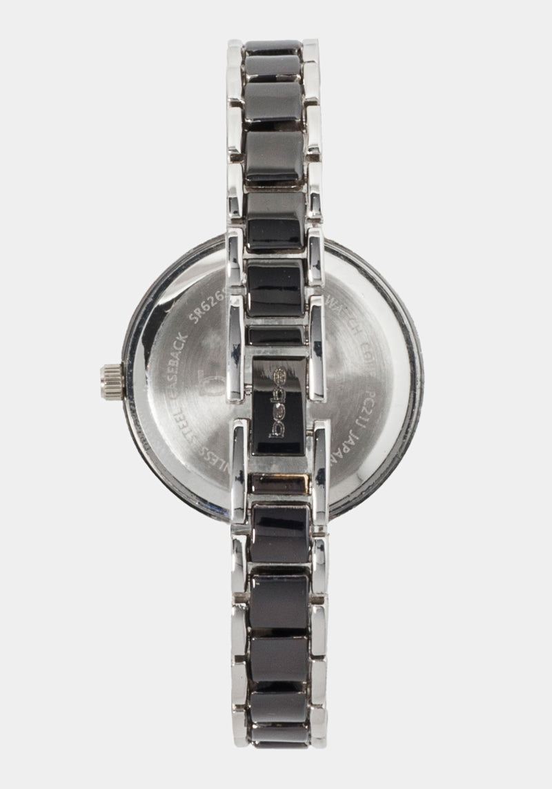 Two-Tone Silver & Gun Metal
