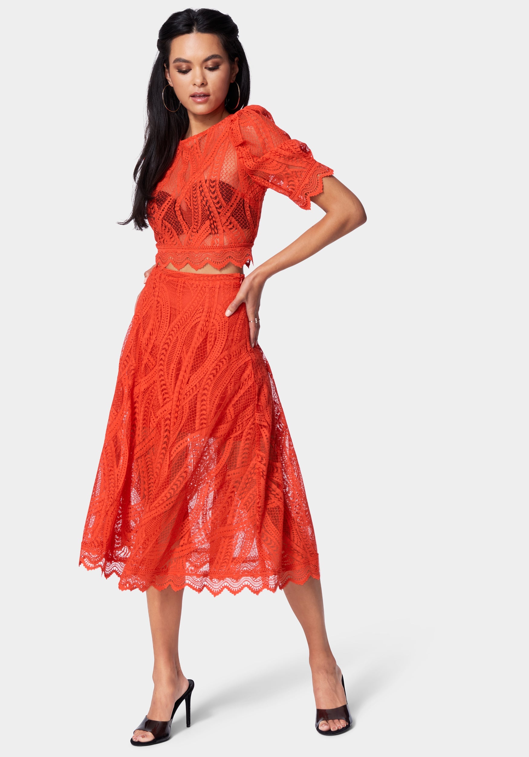 cord lace skirt main image 0