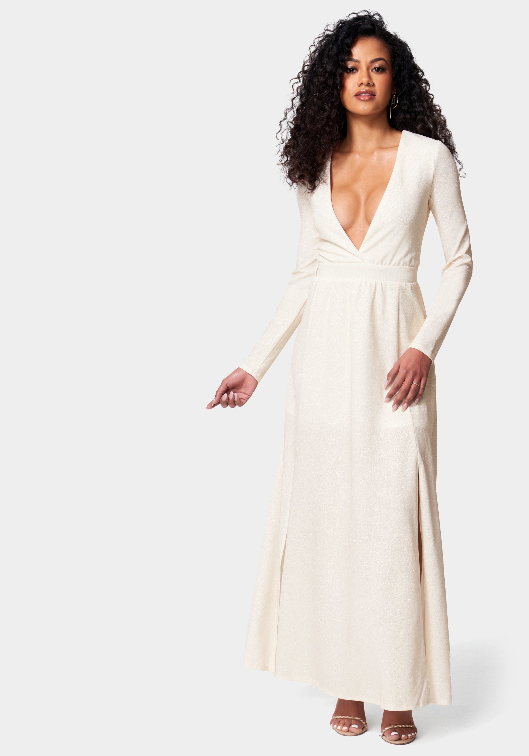 Sculpting Deep V Maxi Dress