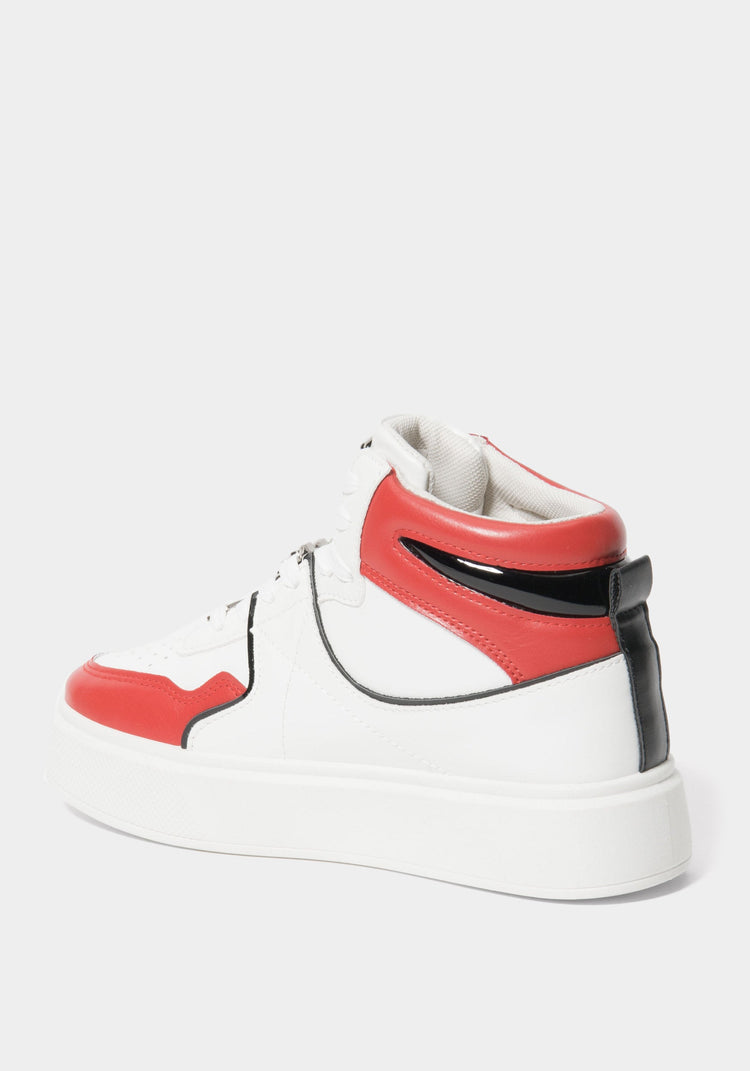 Black Red Faux