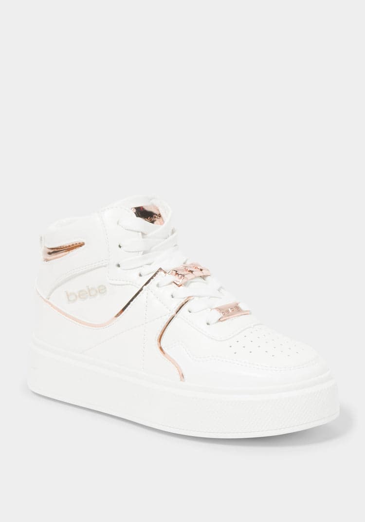 Cute Rose Gold Sneakers - Lace-Up Sneakers - Vegan Leather Shoes - Lulus