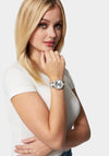 Silver Crystal Bezel Logo Watch