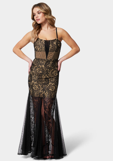 Lace Corset Mermaid Gown – bebe