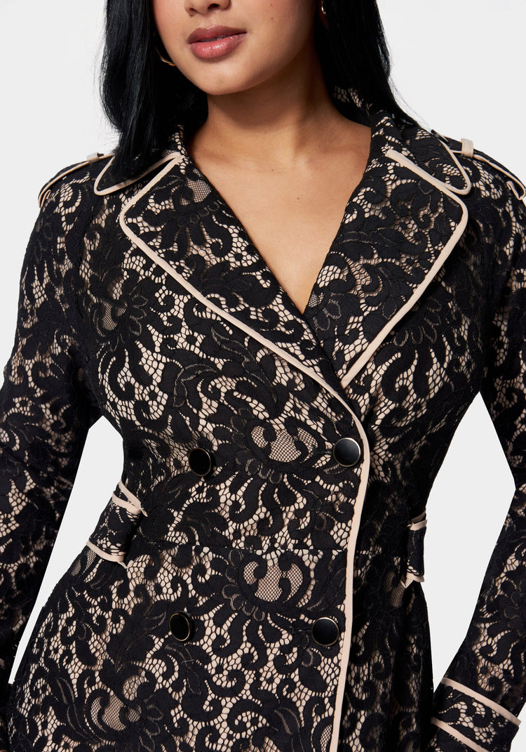 Black online lace coat