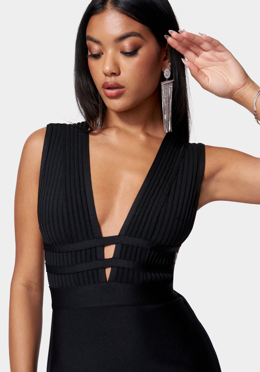 Luxe Bandage Plunge Neck Gown Luxe Bandage Plunge Neck Gown