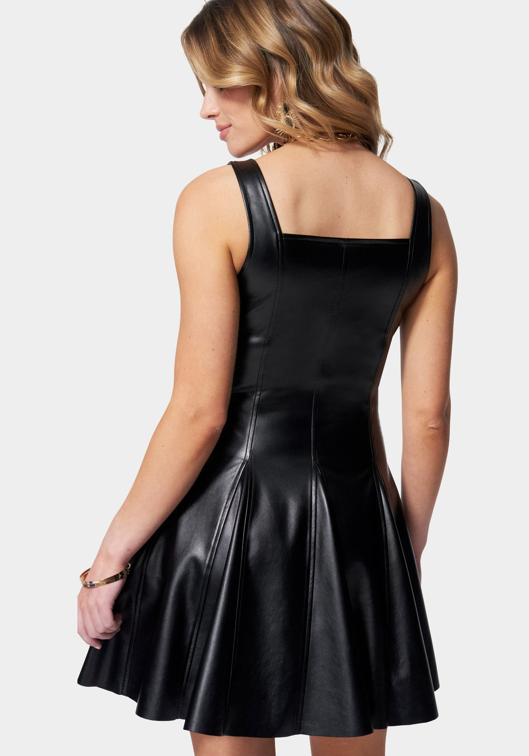 Faux Leather Corset Dress – bebe