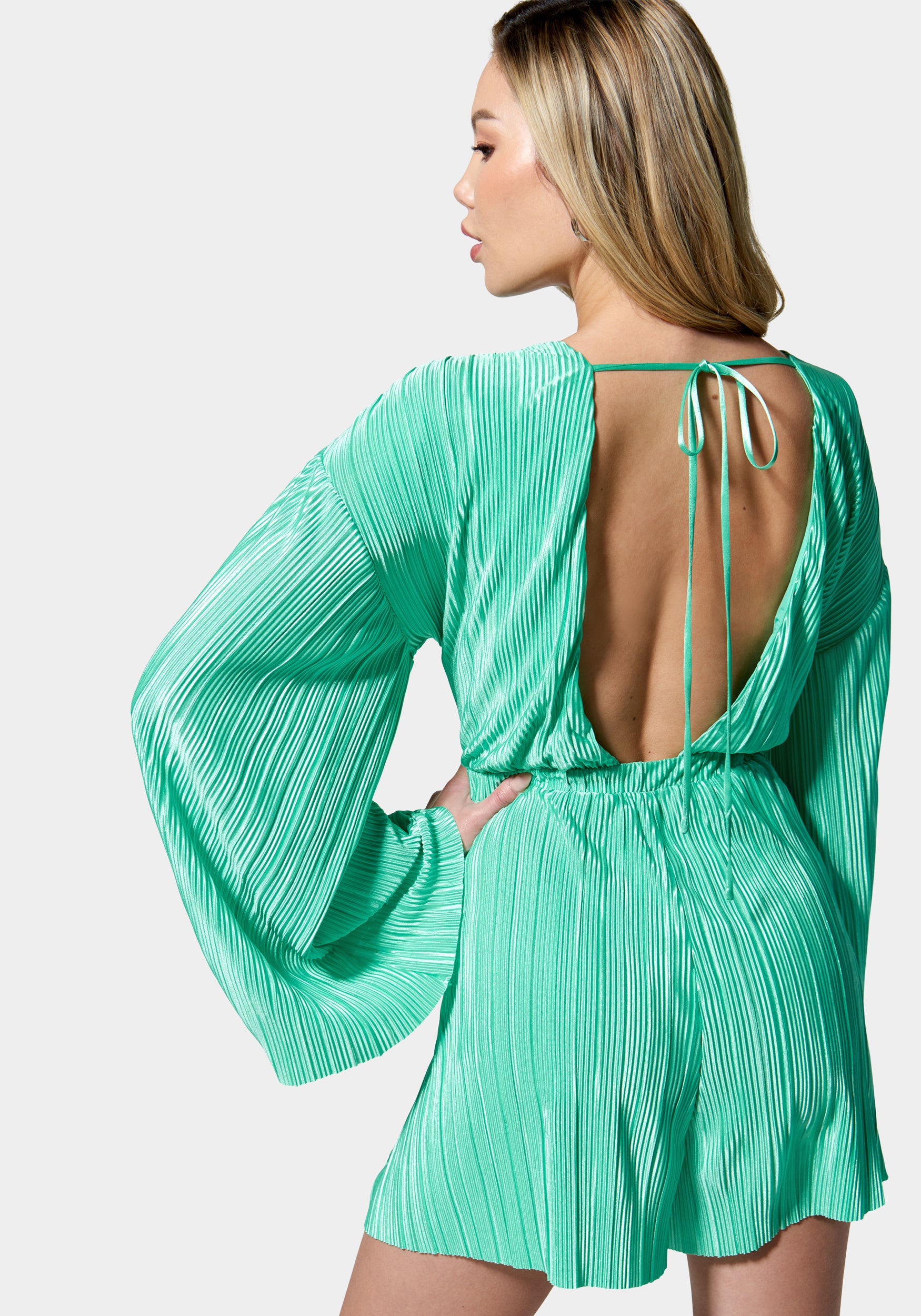 Teddy Bear Patch Kimono Jumpsuit Romper main image 0