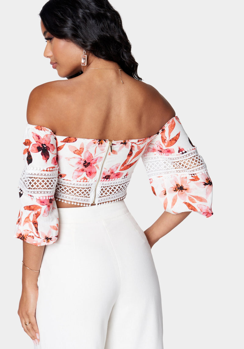 Contrast Floral Print