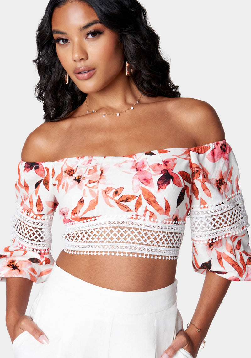 Contrast Floral Print