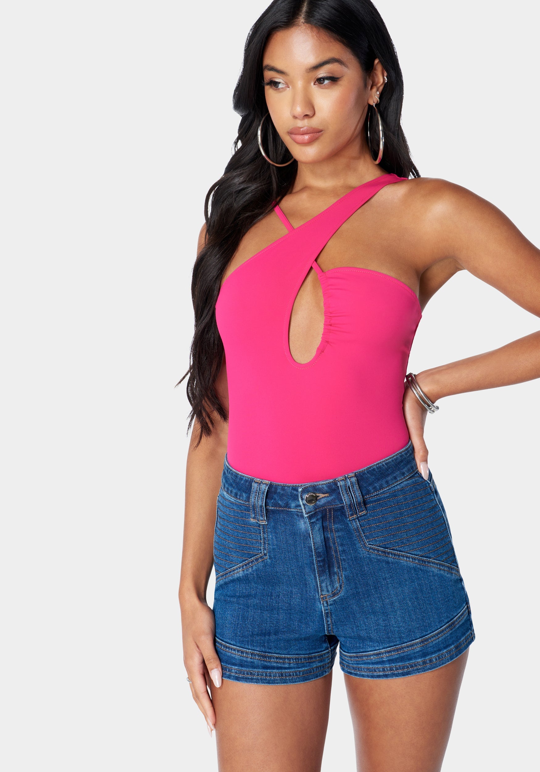 Keyhole Halter Bodysuit | bebe