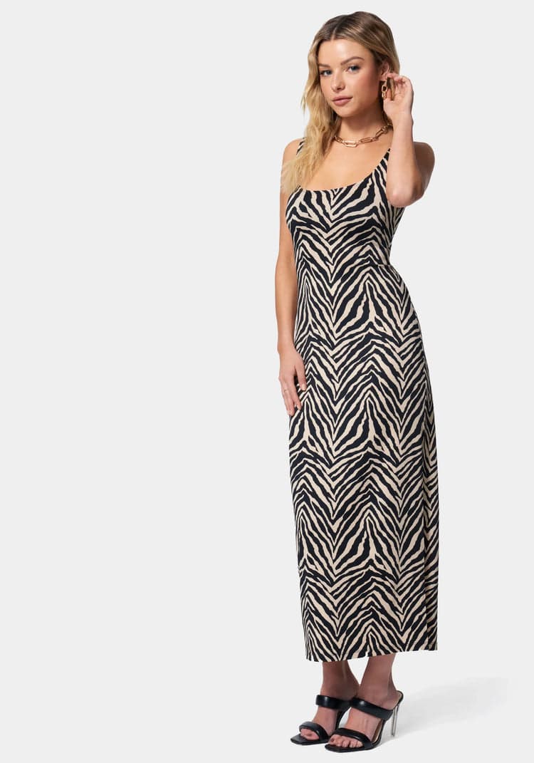 Zebra Maxi Resort Dress | bebe