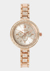 Rose Dial Crystal Bezel Watch