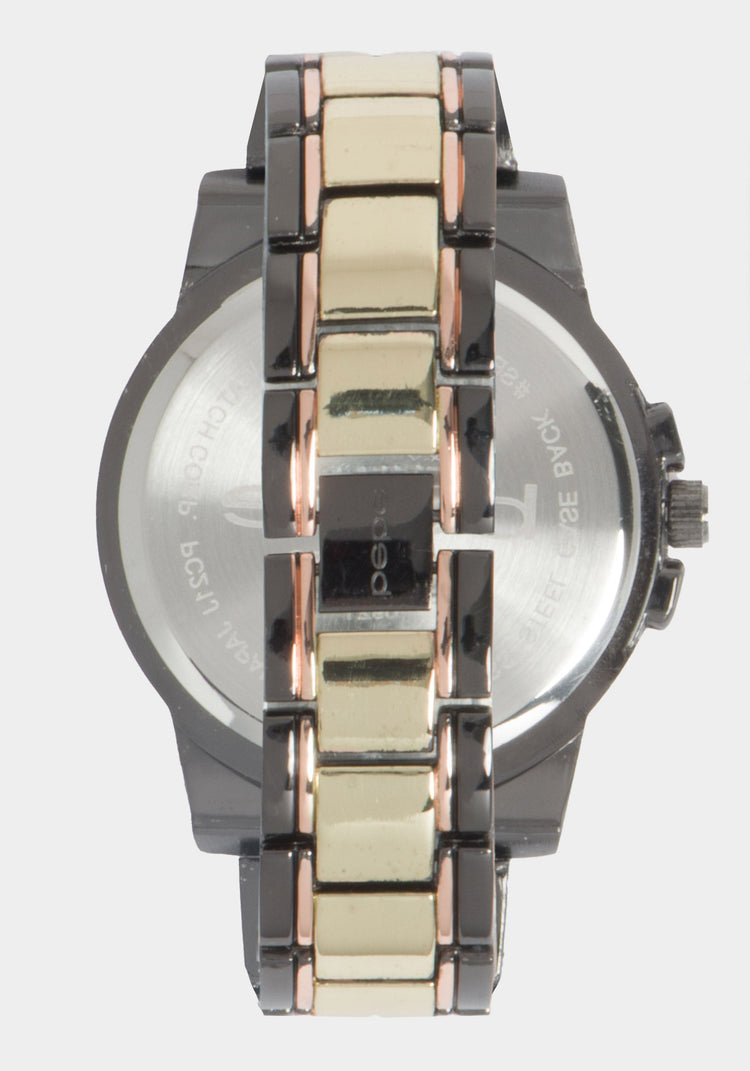 Tri-Tone Gun Metal-Gold-Rose Gold