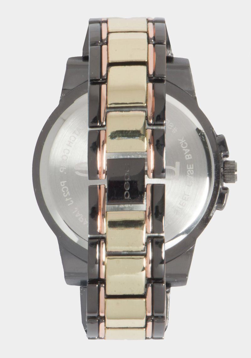 Tri-Tone Gun Metal-Gold-Rose Gold