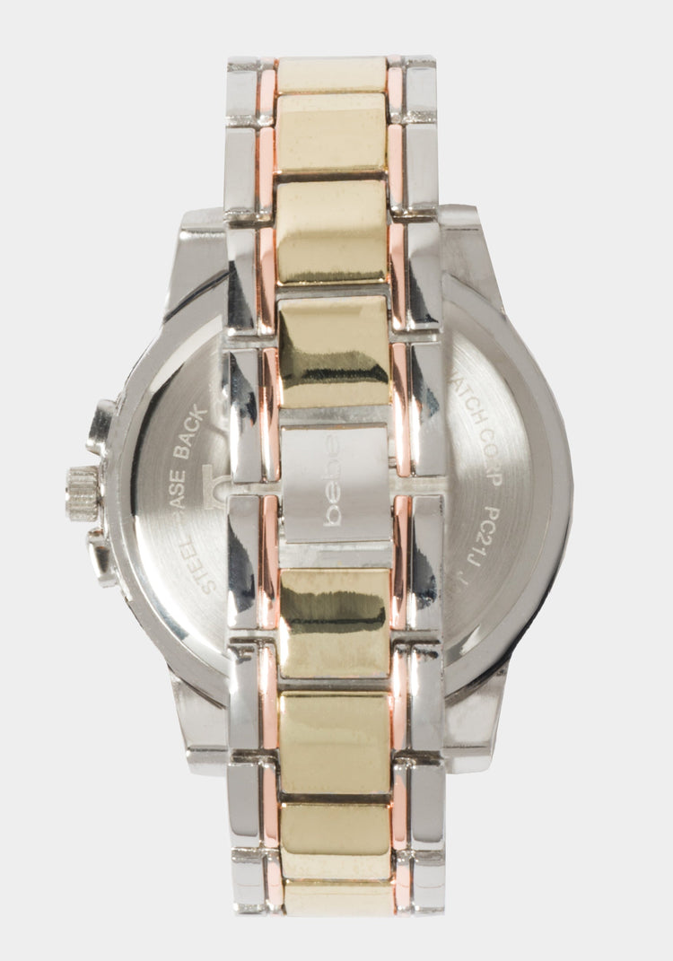 Tri-Tone Silver-Gold-Rose Gold