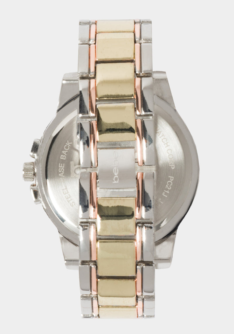 Tri-Tone Silver-Gold-Rose Gold