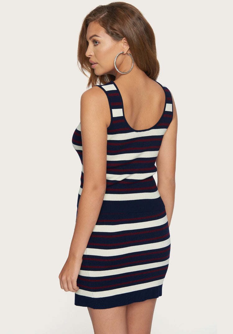 Navy/Berry Stripe