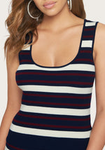 Navy/Berry Stripe